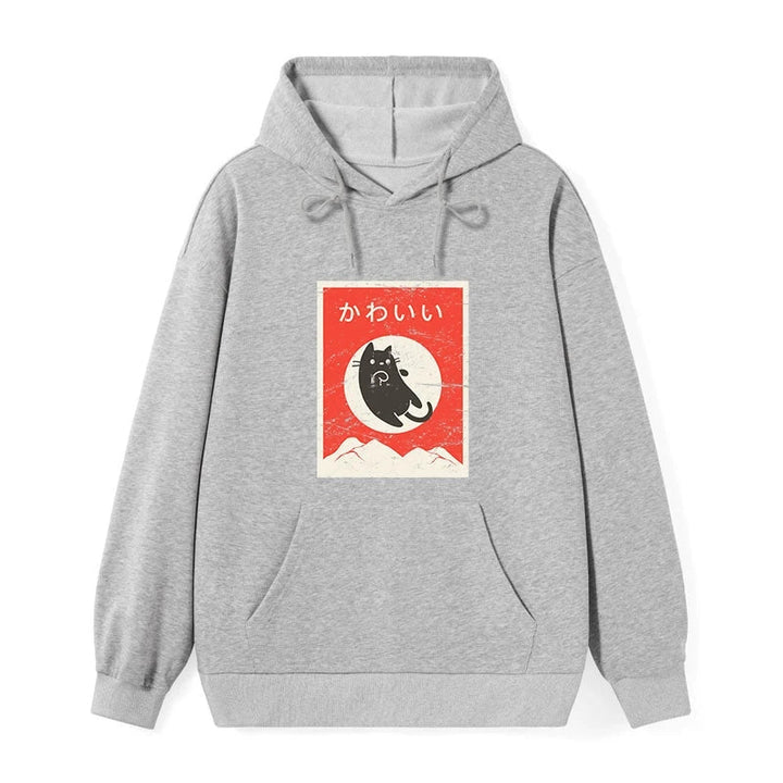 Cute Black Cat Japanese Classic Hoodie