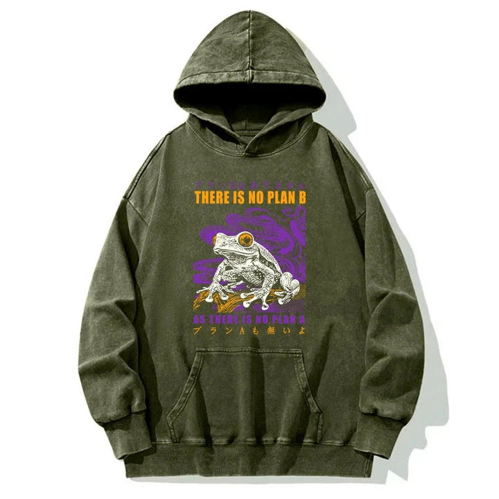 Thers Is No Plan B Frog Washed Hoodie