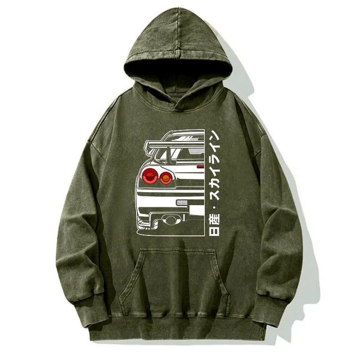 Nissan Skyline GTR R34 Washed Hoodie