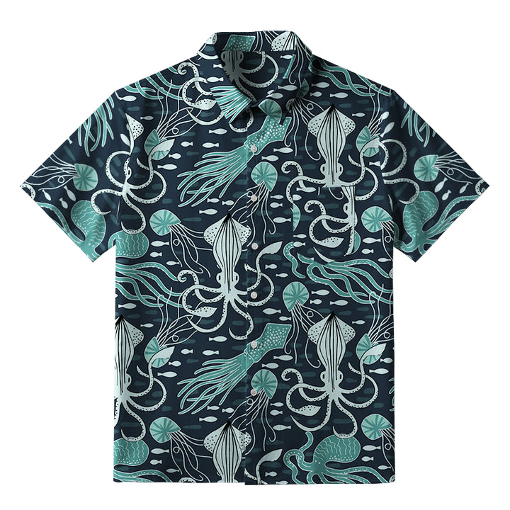 Deep Sea Squid Button-up Shirt