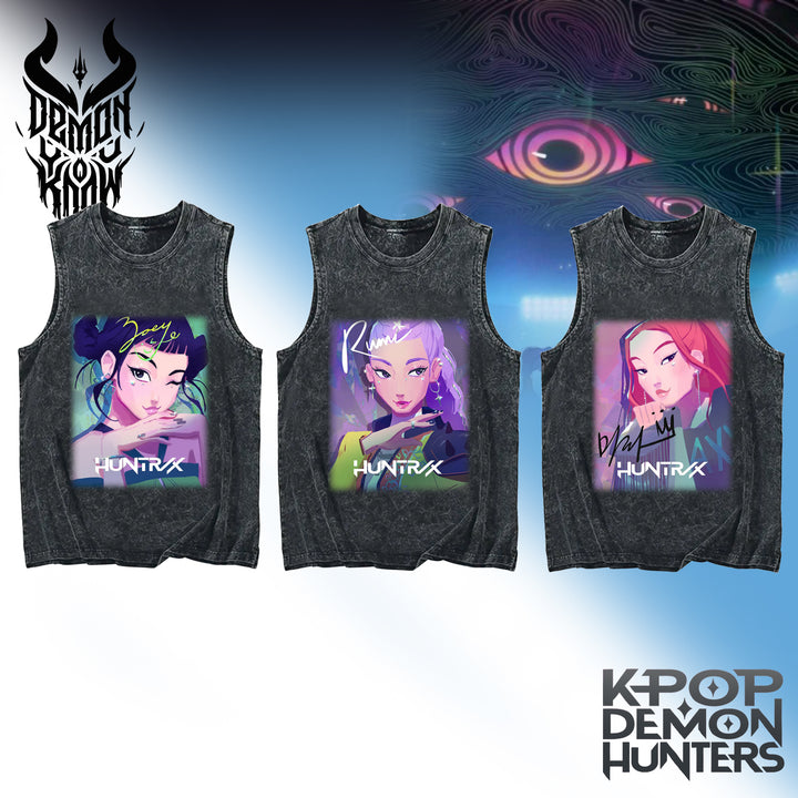 Huntrix Kpop Demon Washed Tank