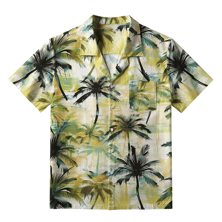Palm Tree Print Aloha Hawaiian Shirt
