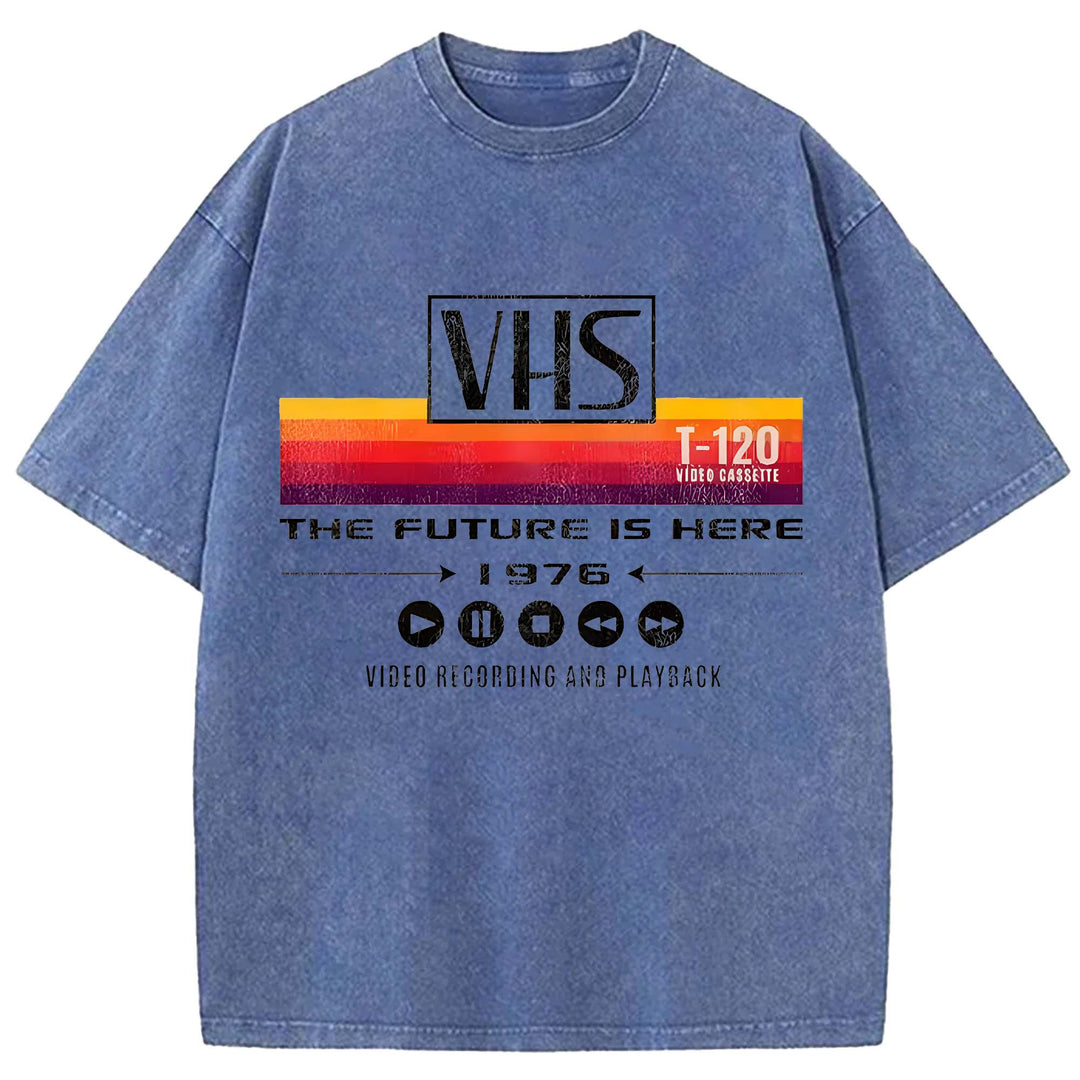 THE FUTURE IS HERE Washed Crew Neck T-Shirt