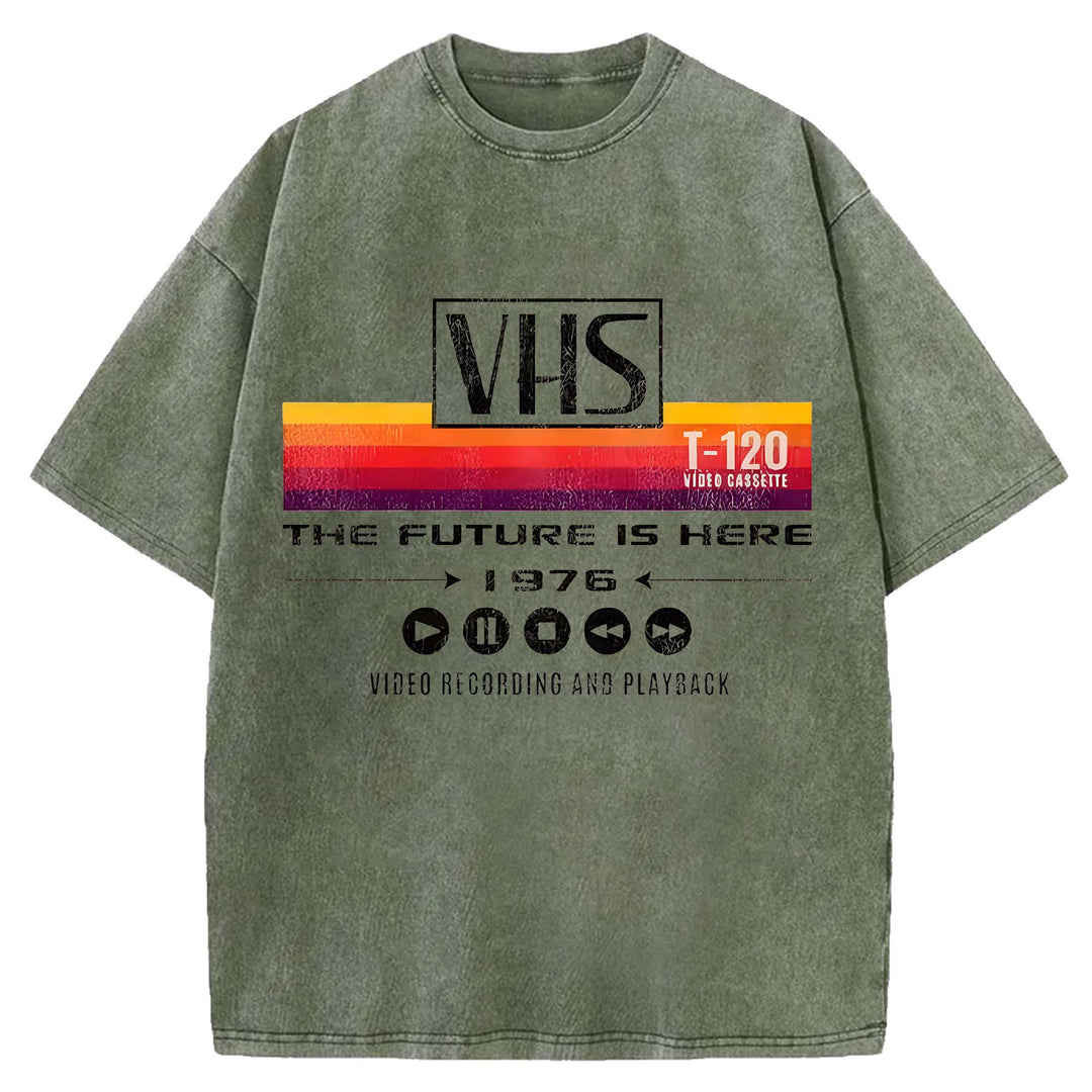 THE FUTURE IS HERE Washed Crew Neck T-Shirt