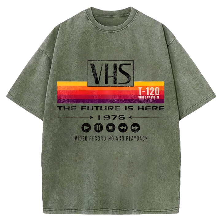THE FUTURE IS HERE Washed Crew Neck T-Shirt