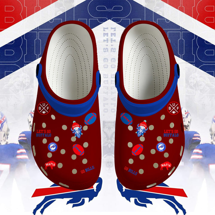 Buffalo Bills Football Adult Crocs Shoes
