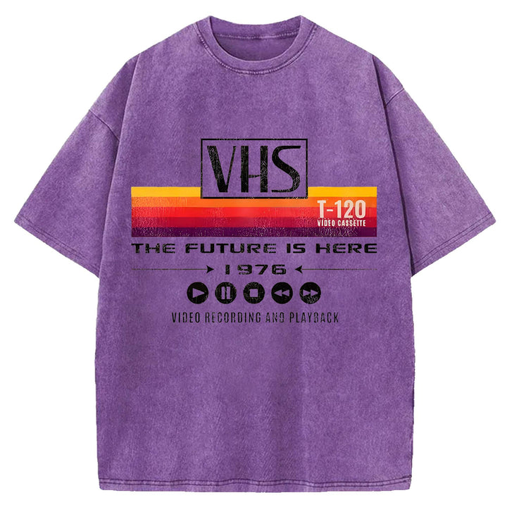 THE FUTURE IS HERE Washed Crew Neck T-Shirt