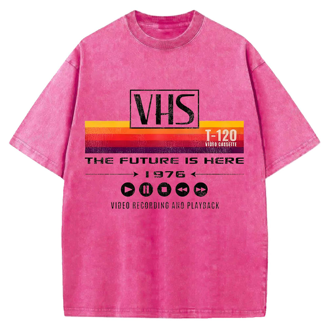 THE FUTURE IS HERE Washed Crew Neck T-Shirt