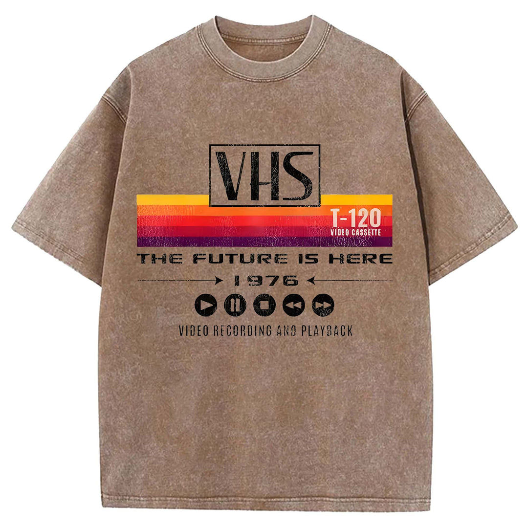 THE FUTURE IS HERE Washed Crew Neck T-Shirt