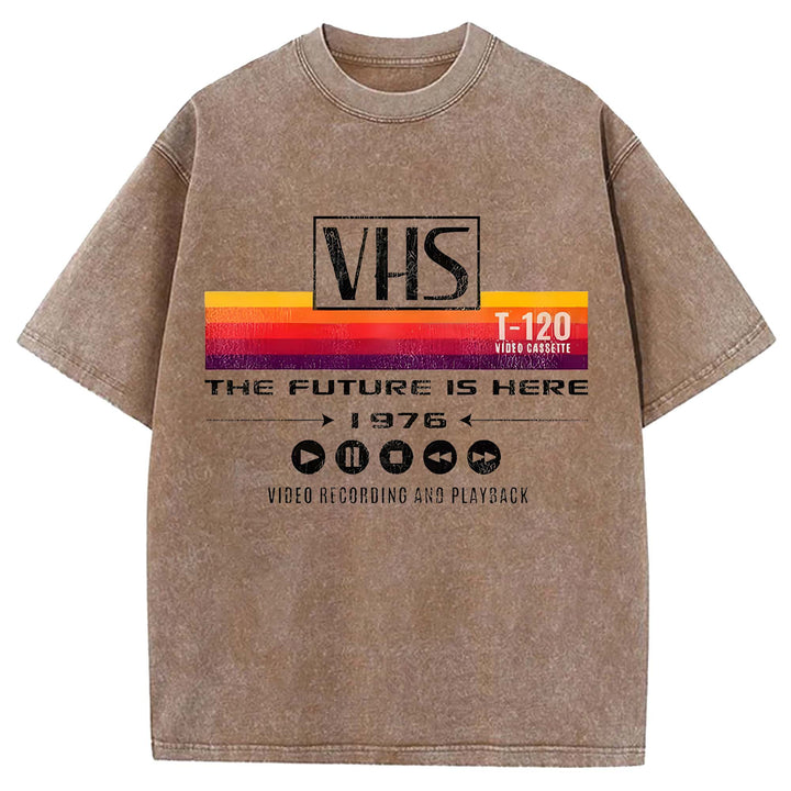 THE FUTURE IS HERE Washed Crew Neck T-Shirt
