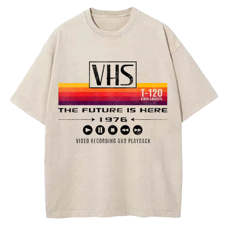 THE FUTURE IS HERE Washed Crew Neck T-Shirt