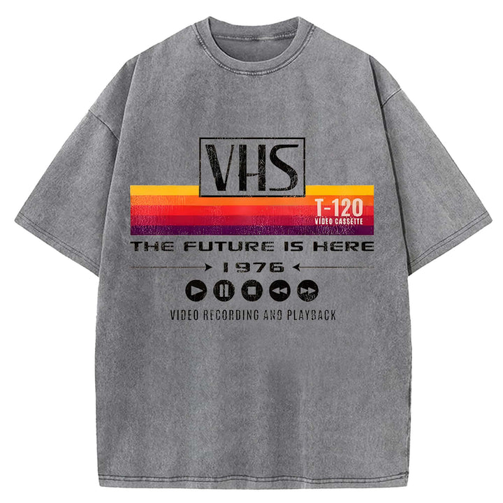 THE FUTURE IS HERE Washed Crew Neck T-Shirt