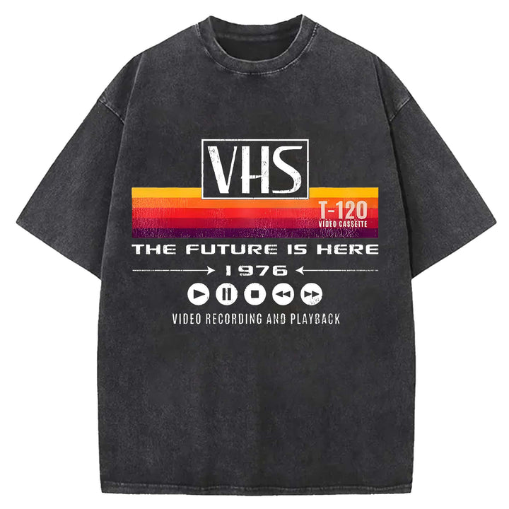 THE FUTURE IS HERE Washed Crew Neck T-Shirt