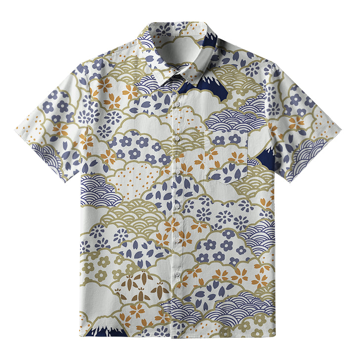 Blossoms Silhouettes Button-up Shirt