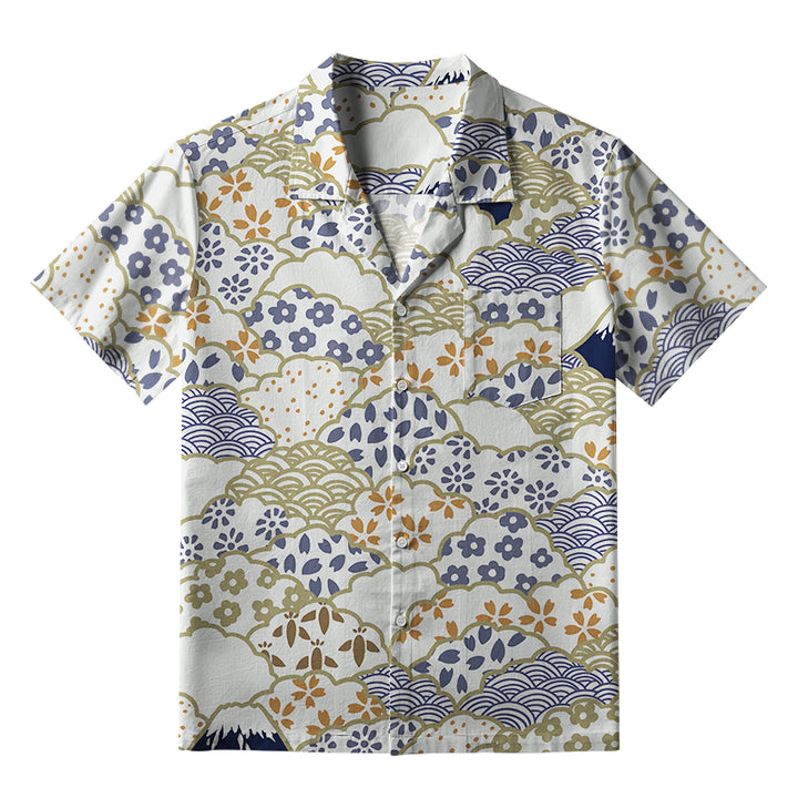Blossoms Silhouettes Aloha Hawaiian Shirt