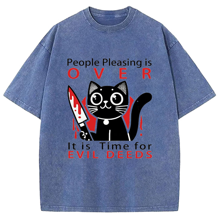 People Pleasing is Over Washed Crew Neck T-shirt
