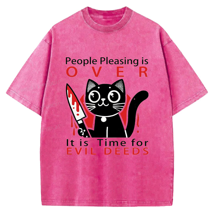 People Pleasing is Over Washed Crew Neck T-shirt