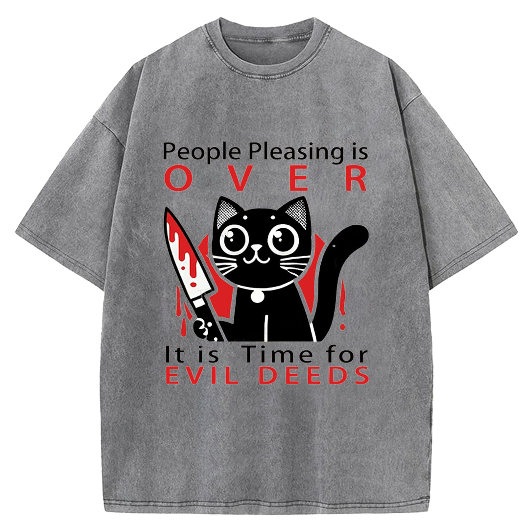 People Pleasing is Over Washed Crew Neck T-shirt