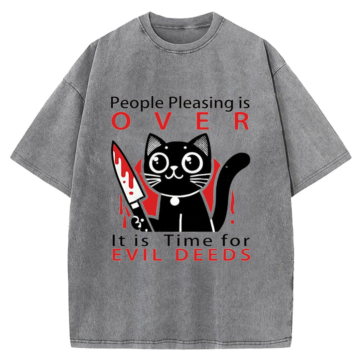 People Pleasing is Over Washed Crew Neck T-shirt