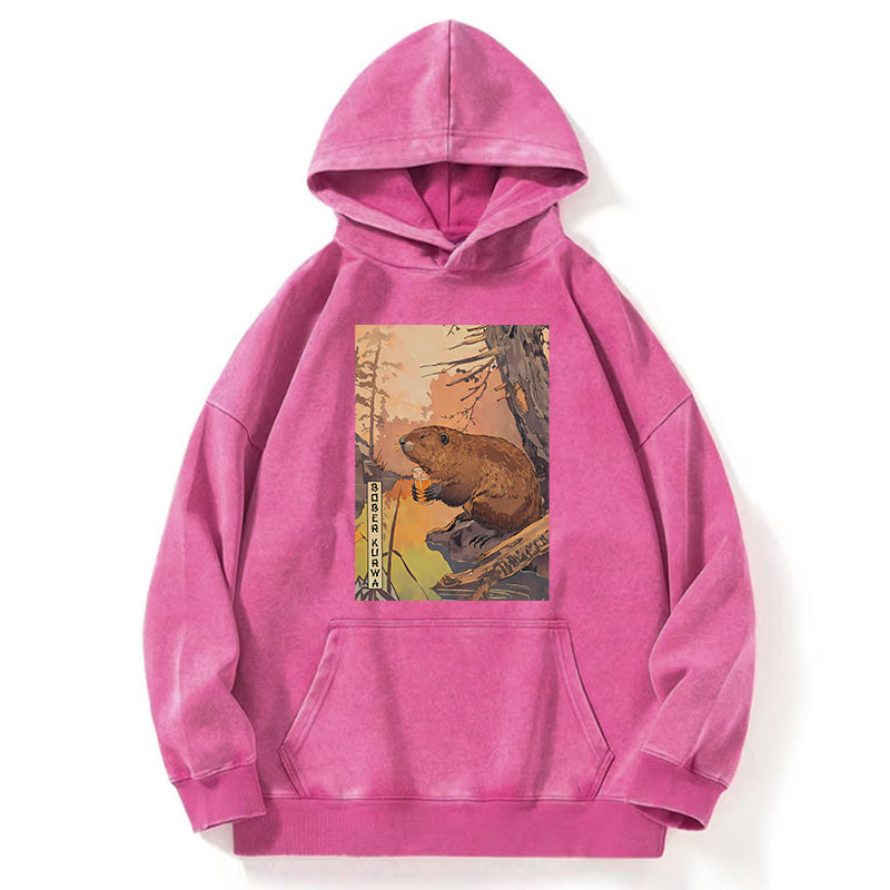 Beaver By The River Washed Hoodie