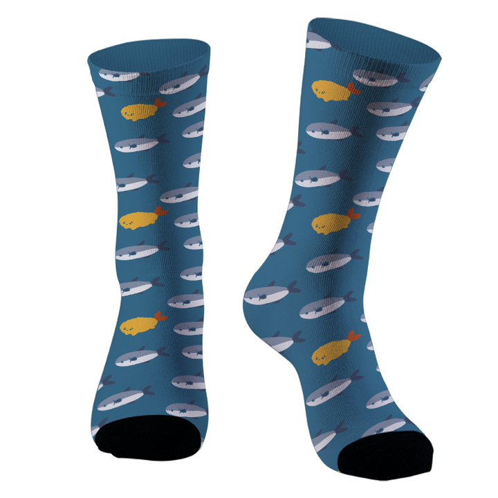 Small Fish And Fried Shrimp Socks