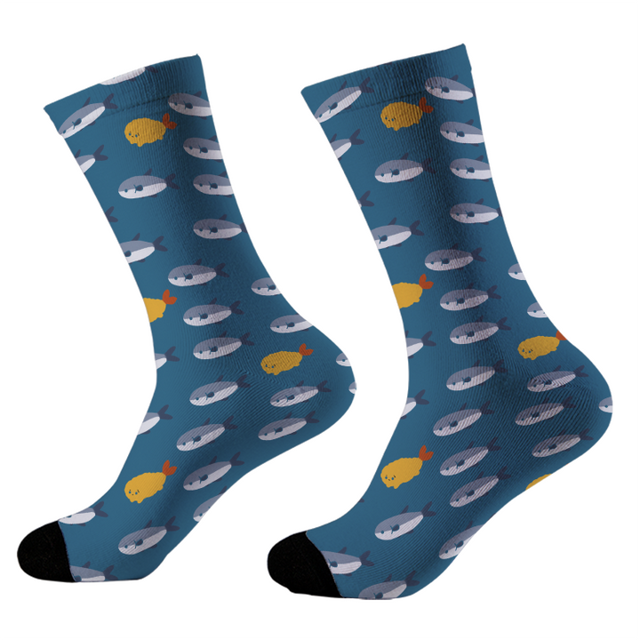 Small Fish And Fried Shrimp Socks