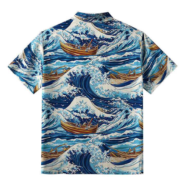 Nautical Adventure Wave Aloha Hawaiian Shirt