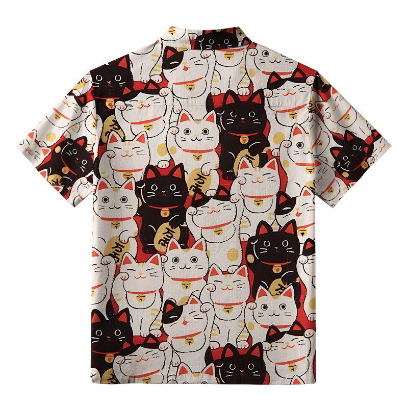 Lucky Cat Aloha Hawaiian Shirt