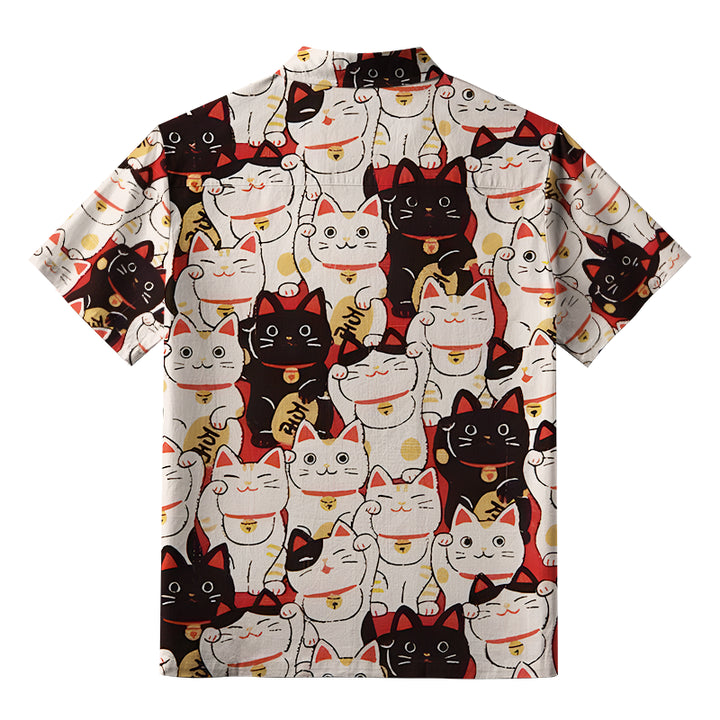 Lucky Cat Aloha Hawaiian Shirt