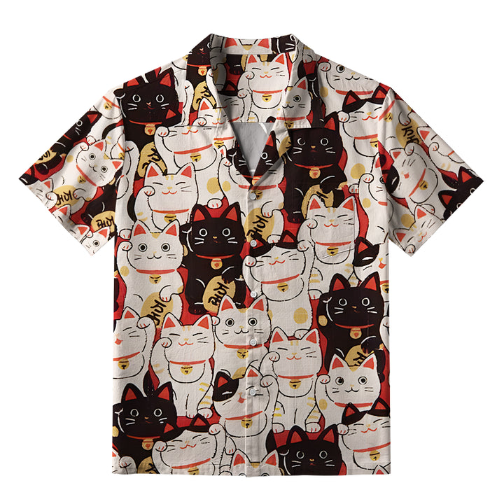 Lucky Cat Aloha Hawaiian Shirt