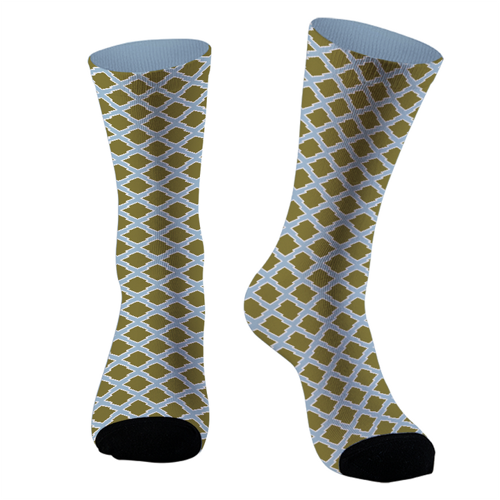 Rhombus Staggered Pattern Socks