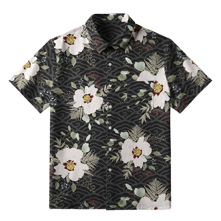 Flowers Blooming On Ripples Button-up Shirt