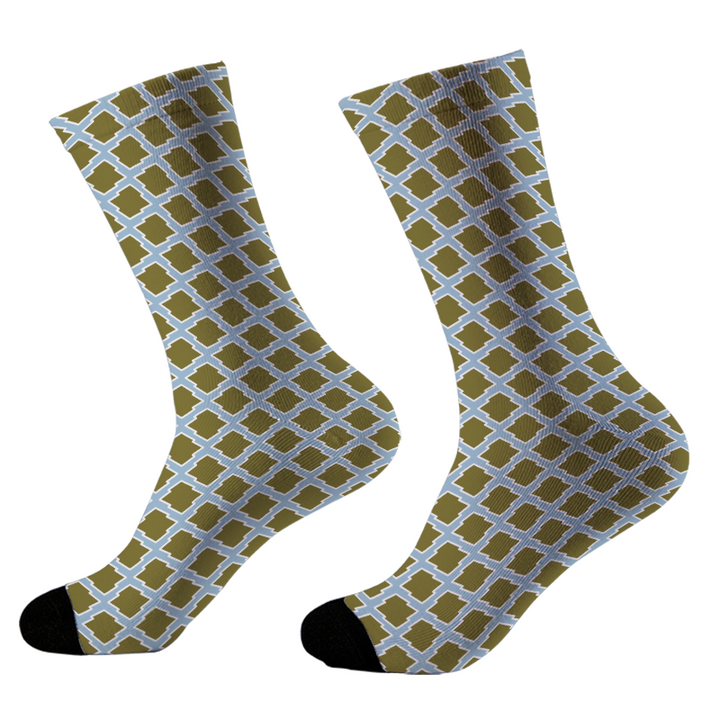 Rhombus Staggered Pattern Socks