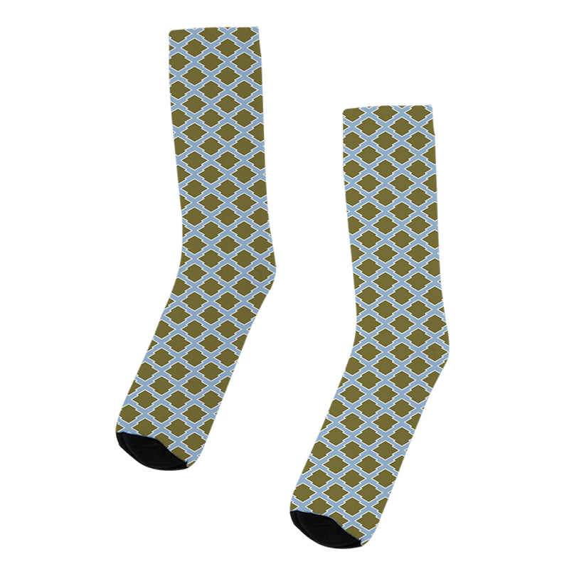 Rhombus Staggered Pattern Socks