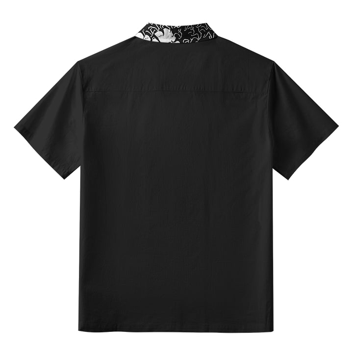 Monochrome Wave Aloha Hawaiian Shirt