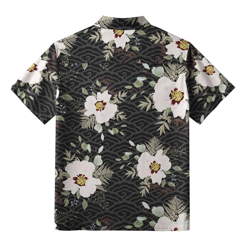 Flowers Blooming On Ripples Aloha Hawaiian Shirt