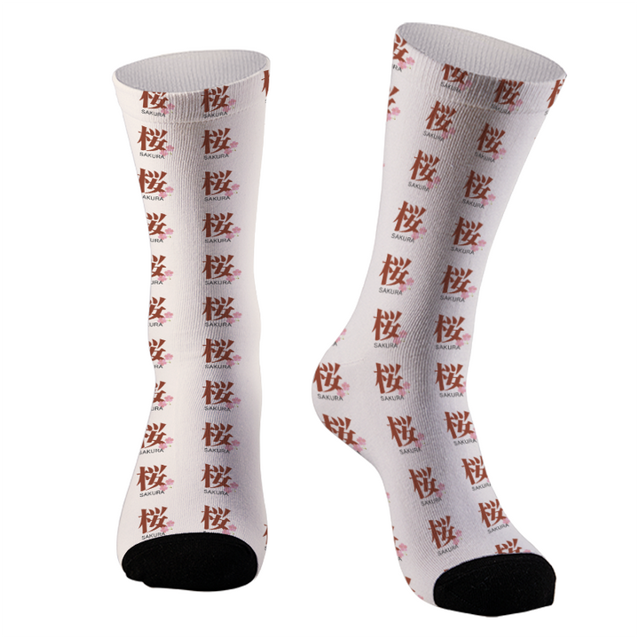 Japanese Sakura Kanji Socks