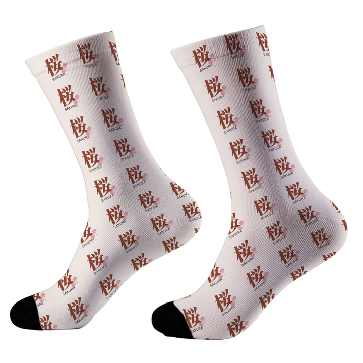 Japanese Sakura Kanji Socks