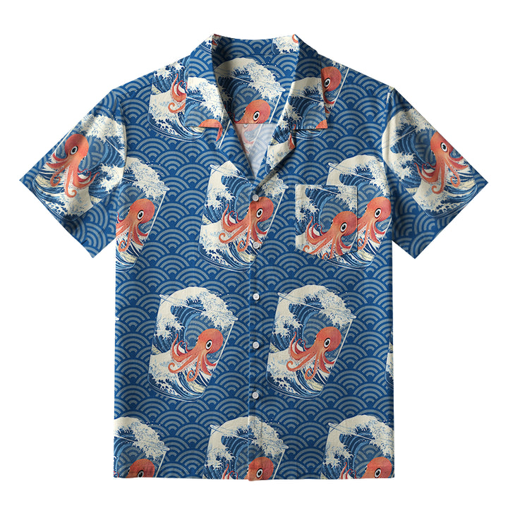 Great Wave Off Octopus Aloha Hawaiian Shirt