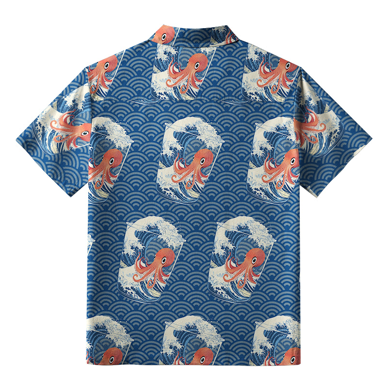 Great Wave Off Octopus Aloha Hawaiian Shirt