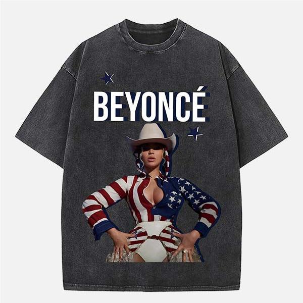 Beyonce Vintage Washed Crew Neck T-Shirt