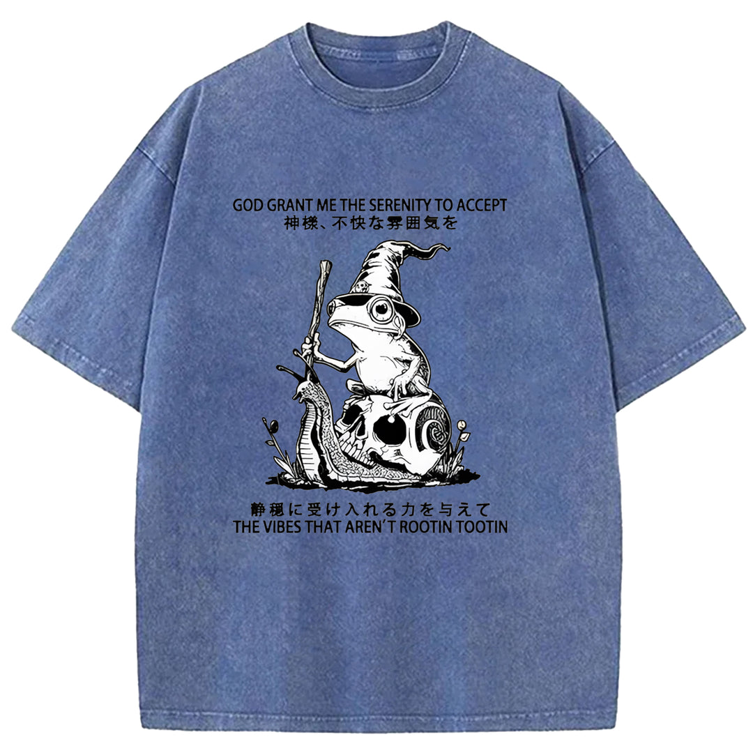 God Grant Me The Serenity Washed Crew Neck T-Shirt