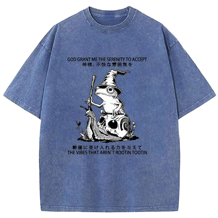 God Grant Me The Serenity Washed Crew Neck T-Shirt