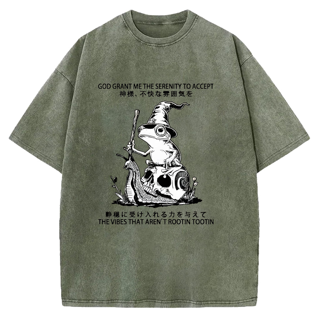 God Grant Me The Serenity Washed Crew Neck T-Shirt