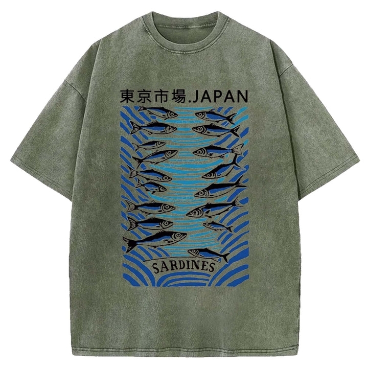 Tokyo Market Washed Crew Neck T-Shirt