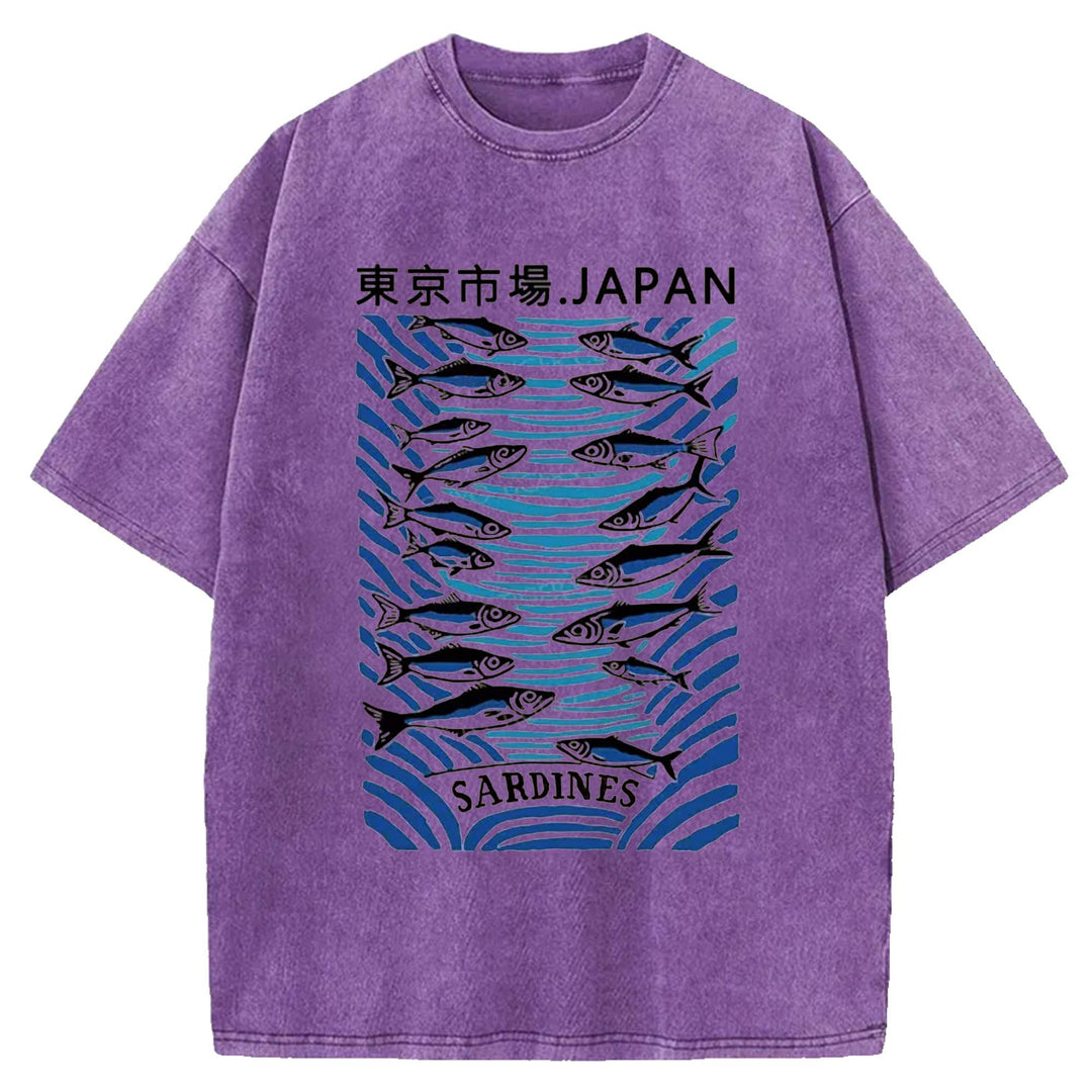Tokyo Market Washed Crew Neck T-Shirt