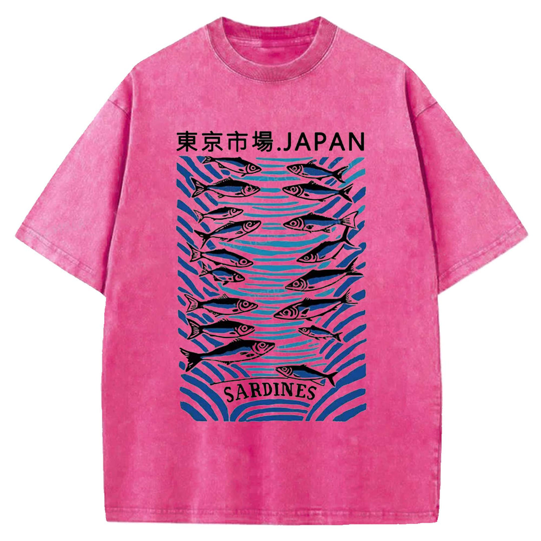Tokyo Market Washed Crew Neck T-Shirt