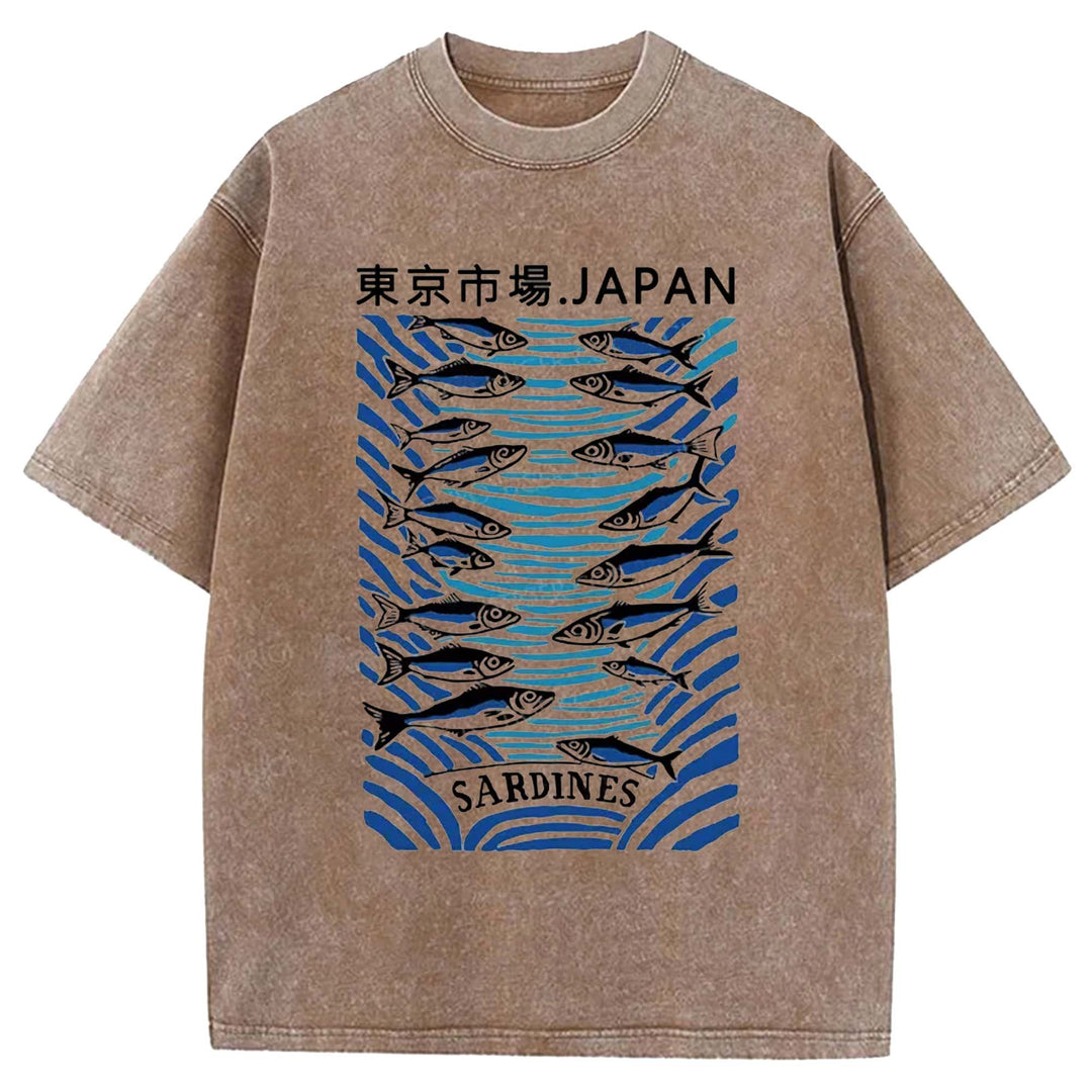 Tokyo Market Washed Crew Neck T-Shirt