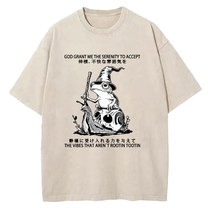 God Grant Me The Serenity Washed Crew Neck T-Shirt