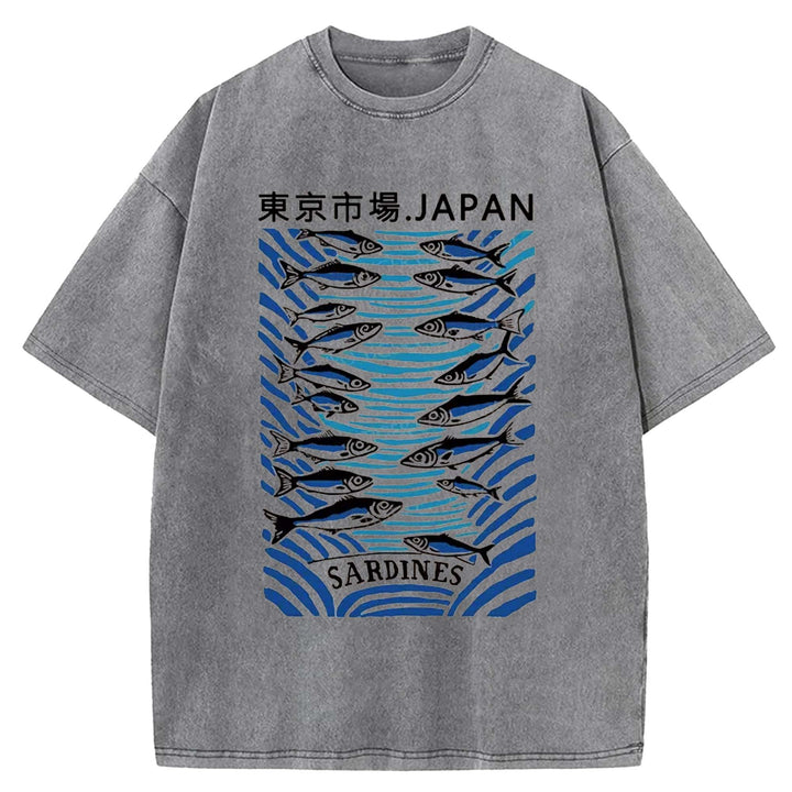 Tokyo Market Washed Crew Neck T-Shirt